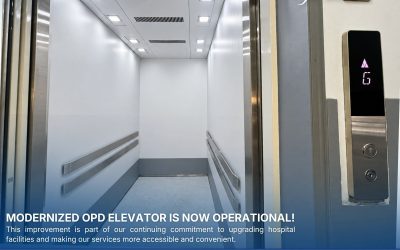 modernized opd elevator is now operational